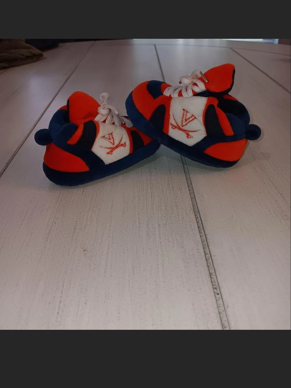 University of Virginia Inspired Navy & Orange Baby Shoes